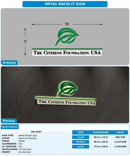 CUSTOM MOCKUP SIGN FOR Gul aley