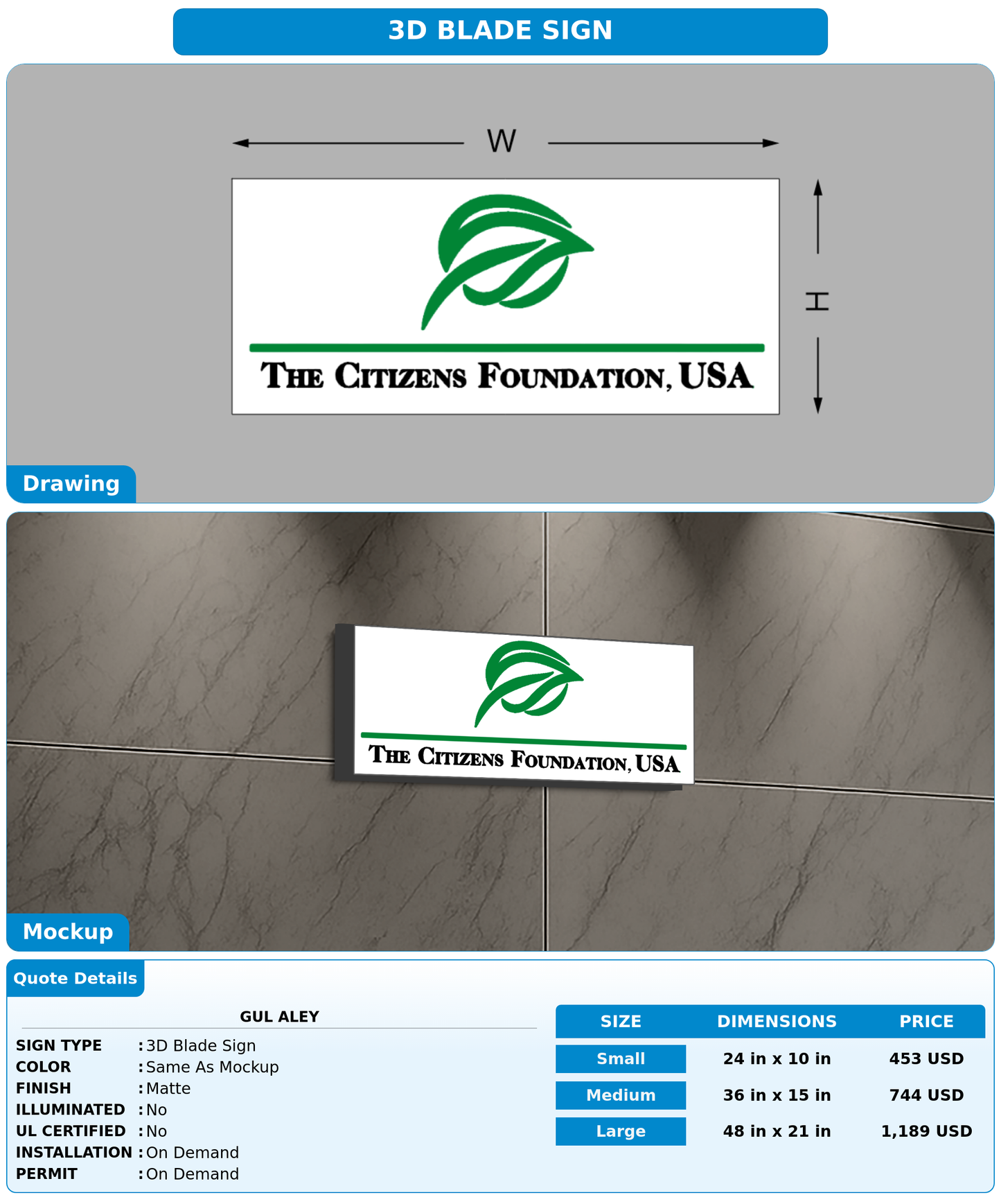 CUSTOM MOCKUP SIGN FOR Gul aley