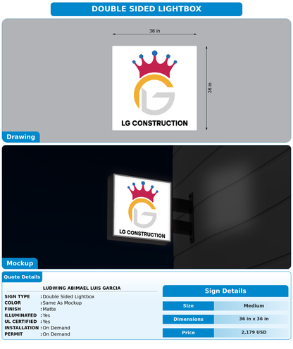 CUSTOM MOCKUP SIGN FOR LUDWING ABIMAEL LUIS GARCIA