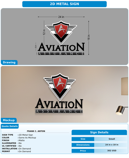 CUSTOM MOCKUP SIGN FOR Frank C. Anton