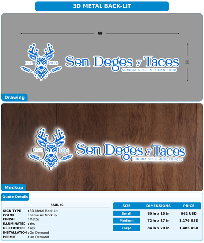 CUSTOM MOCKUP SIGN FOR Raul ic