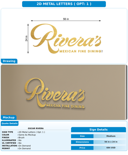 CUSTOM MOCKUP SIGN FOR Oscar Rivera