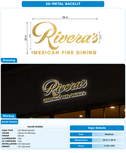 CUSTOM MOCKUP SIGN FOR Oscar Rivera