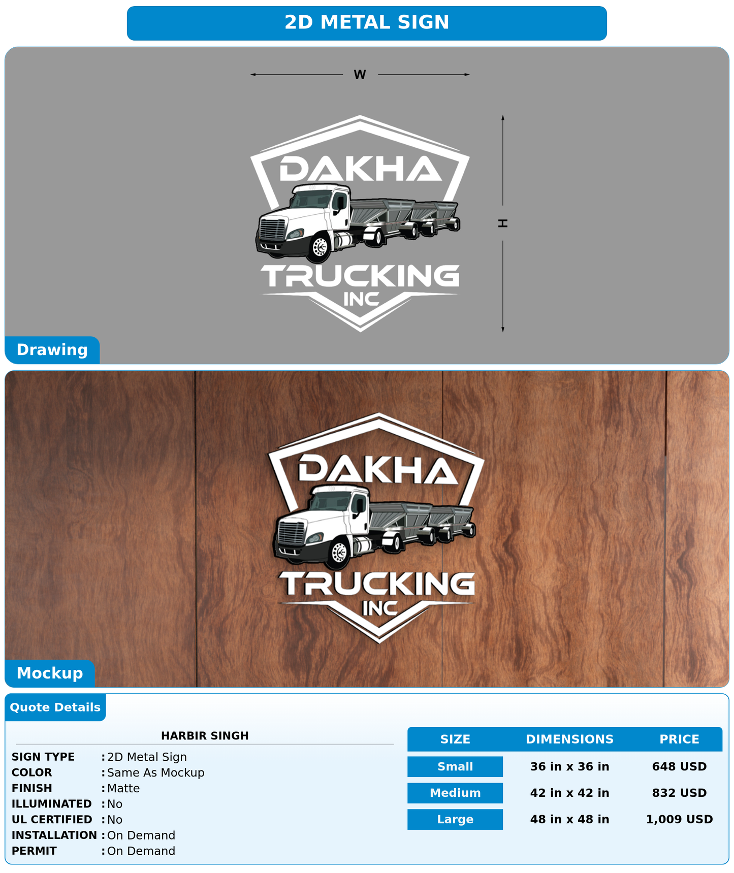CUSTOM MOCKUP SIGN FOR Harbir Singh