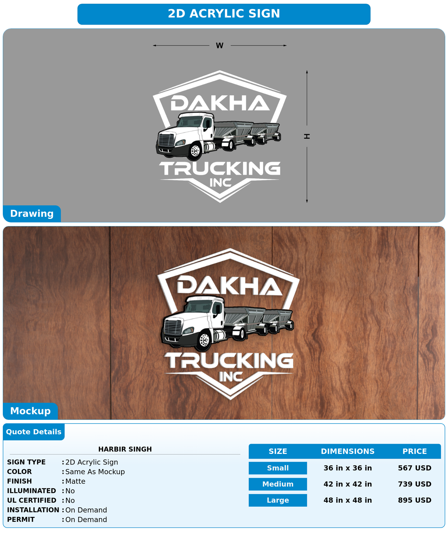 CUSTOM MOCKUP SIGN FOR Harbir Singh