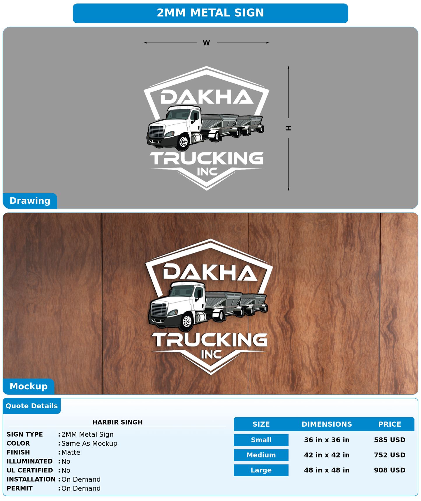 CUSTOM MOCKUP SIGN FOR Harbir Singh