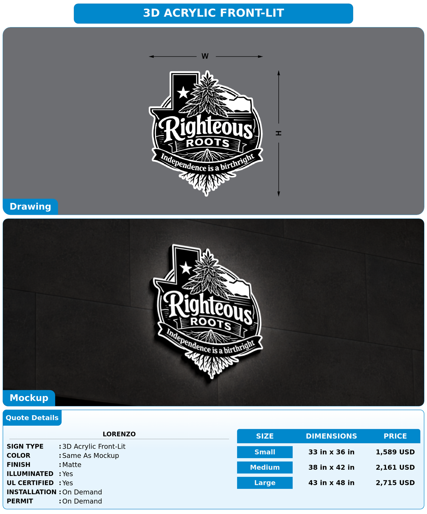CUSTOM MOCKUP SIGN FOR Lorenzo