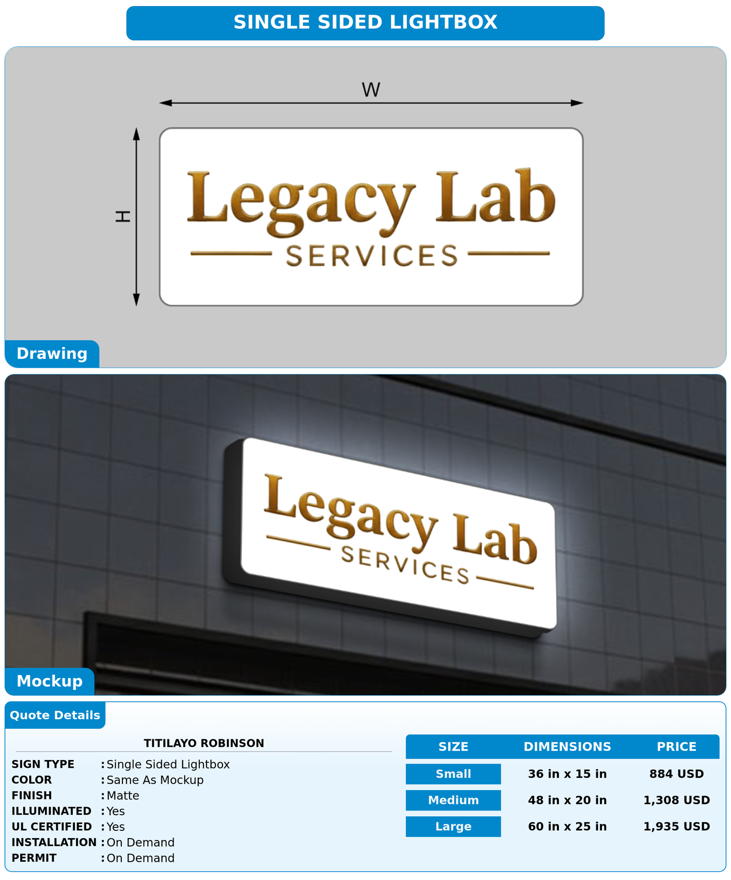 CUSTOM MOCKUP SIGN FOR Titilayo Robinson