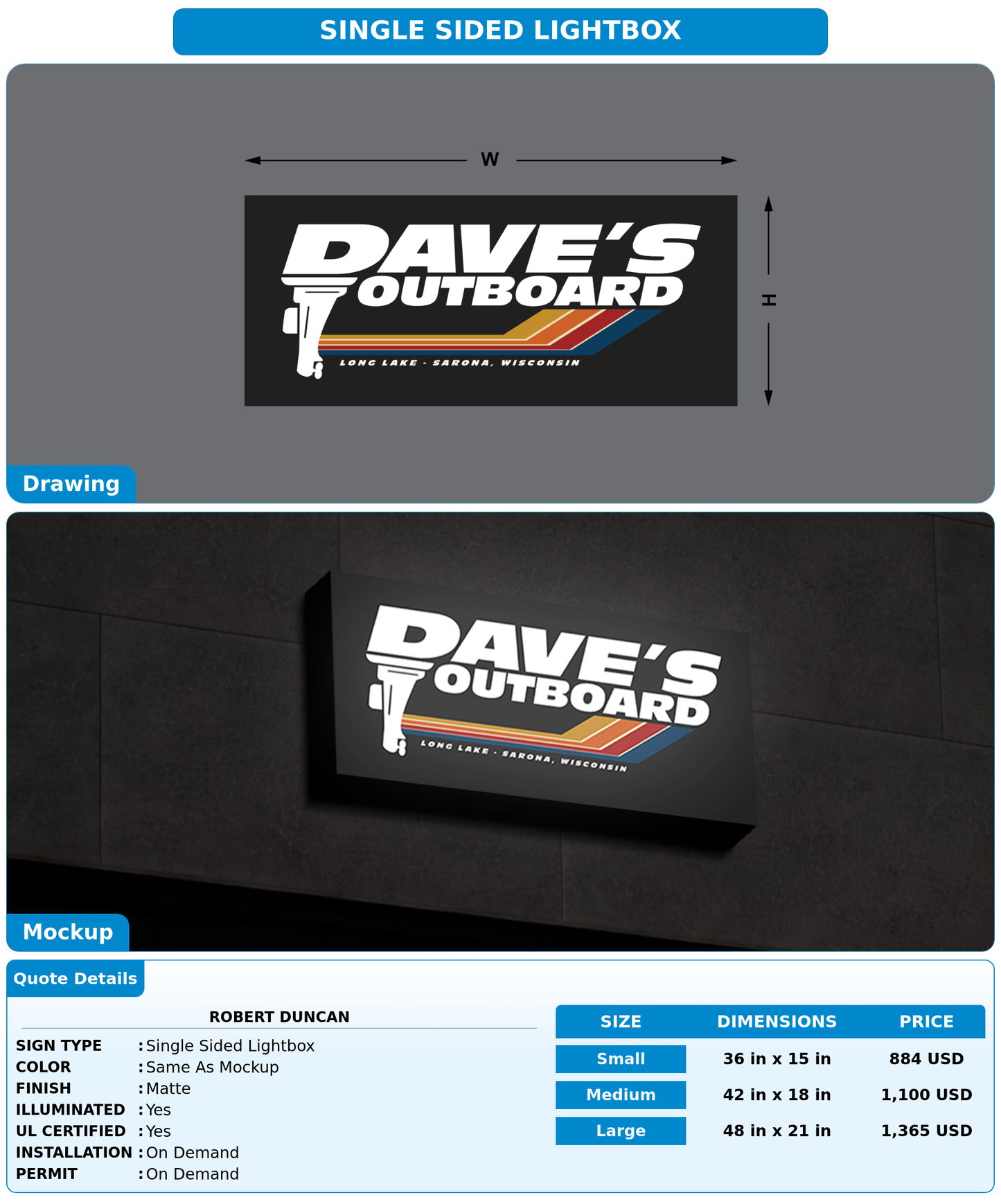 CUSTOM MOCKUP SIGN FOR Robert Duncan