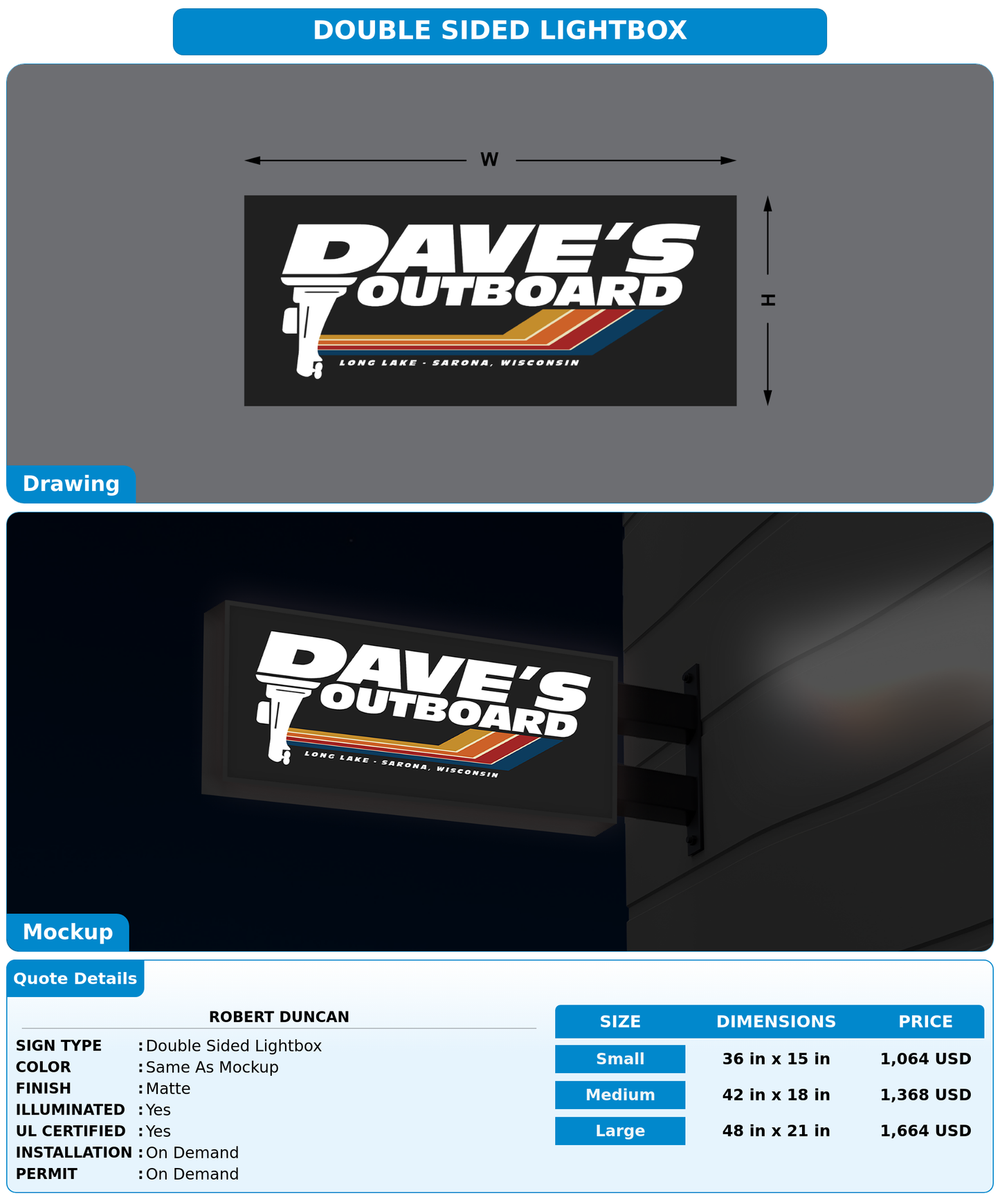 CUSTOM MOCKUP SIGN FOR Robert Duncan