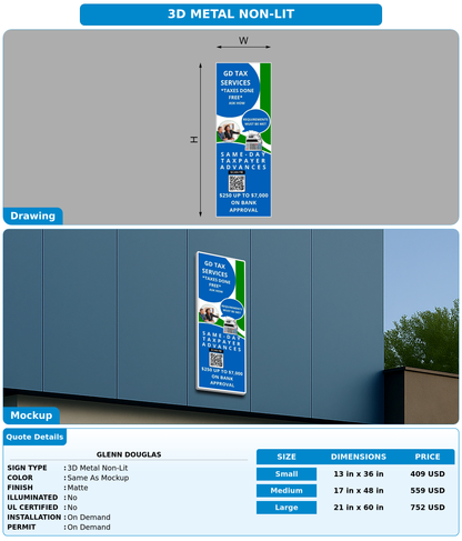CUSTOM MOCKUP SIGN FOR Glenn Douglas