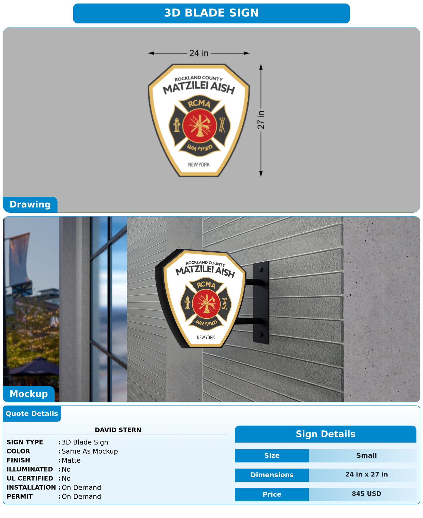 CUSTOM MOCKUP SIGN FOR david stern