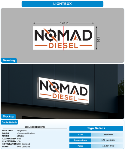 CUSTOM MOCKUP SIGN FOR Joel Schoenborn