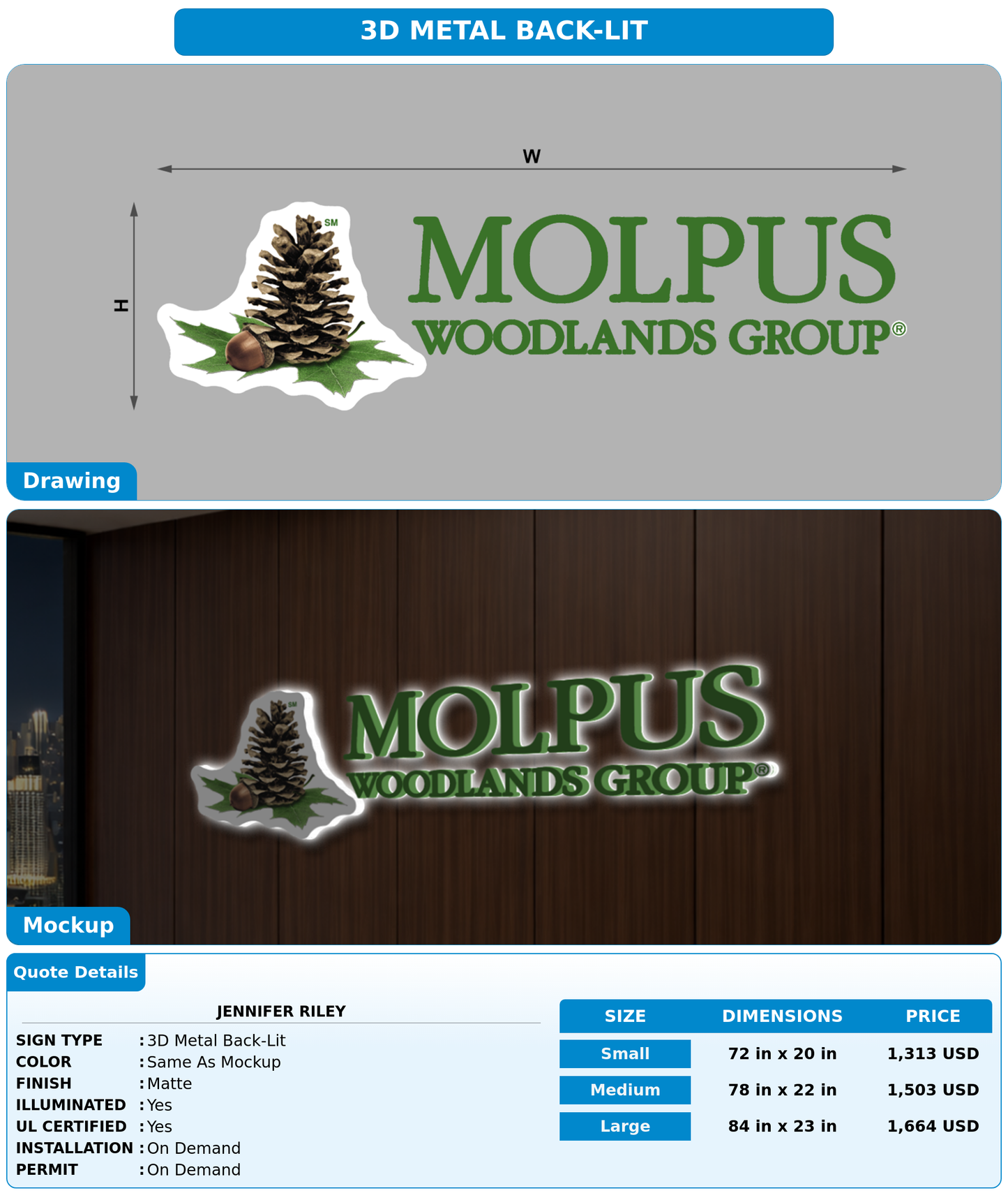 CUSTOM MOCKUP SIGN FOR Jennifer Riley