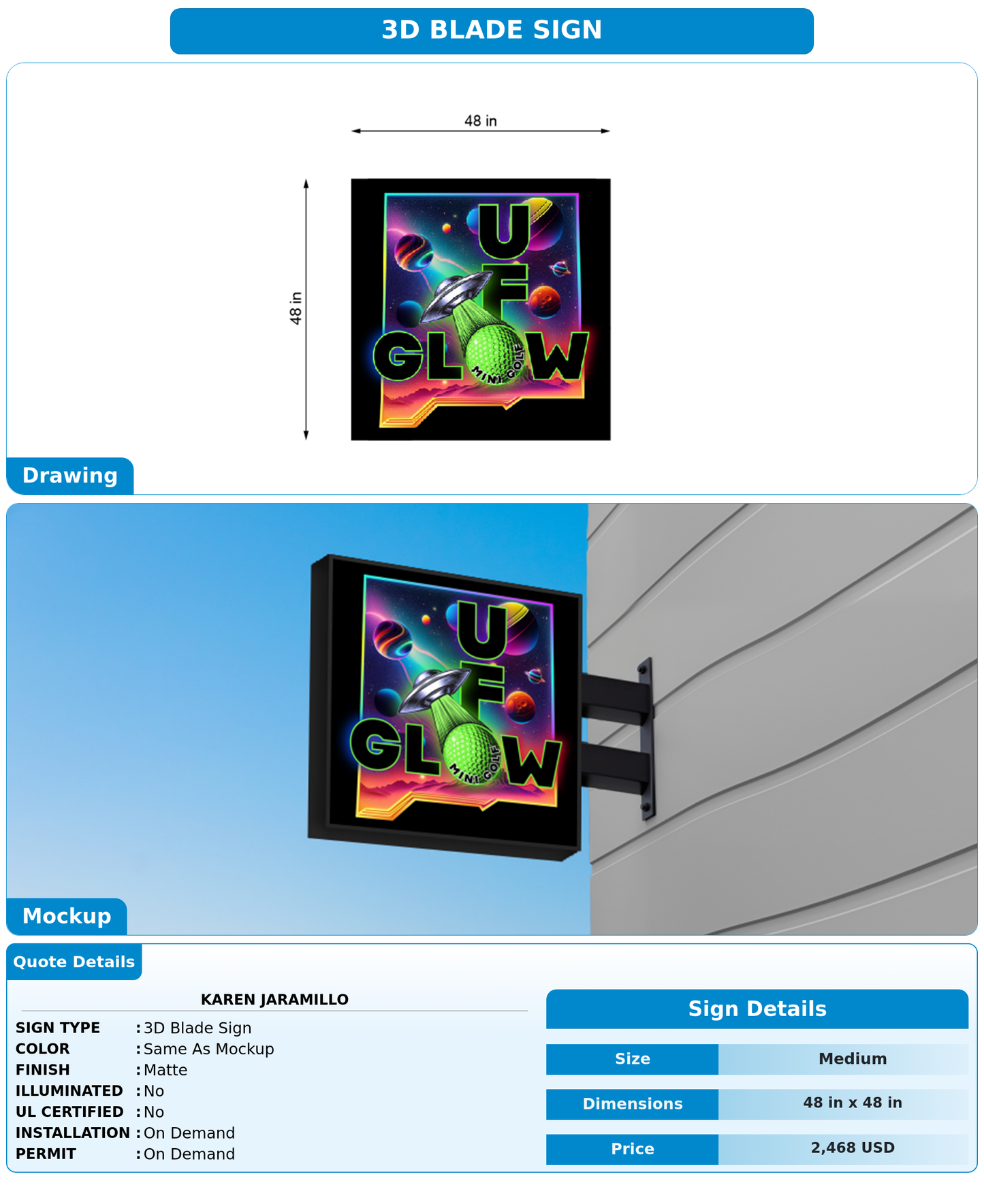 CUSTOM MOCKUP SIGN FOR Karen Jaramillo