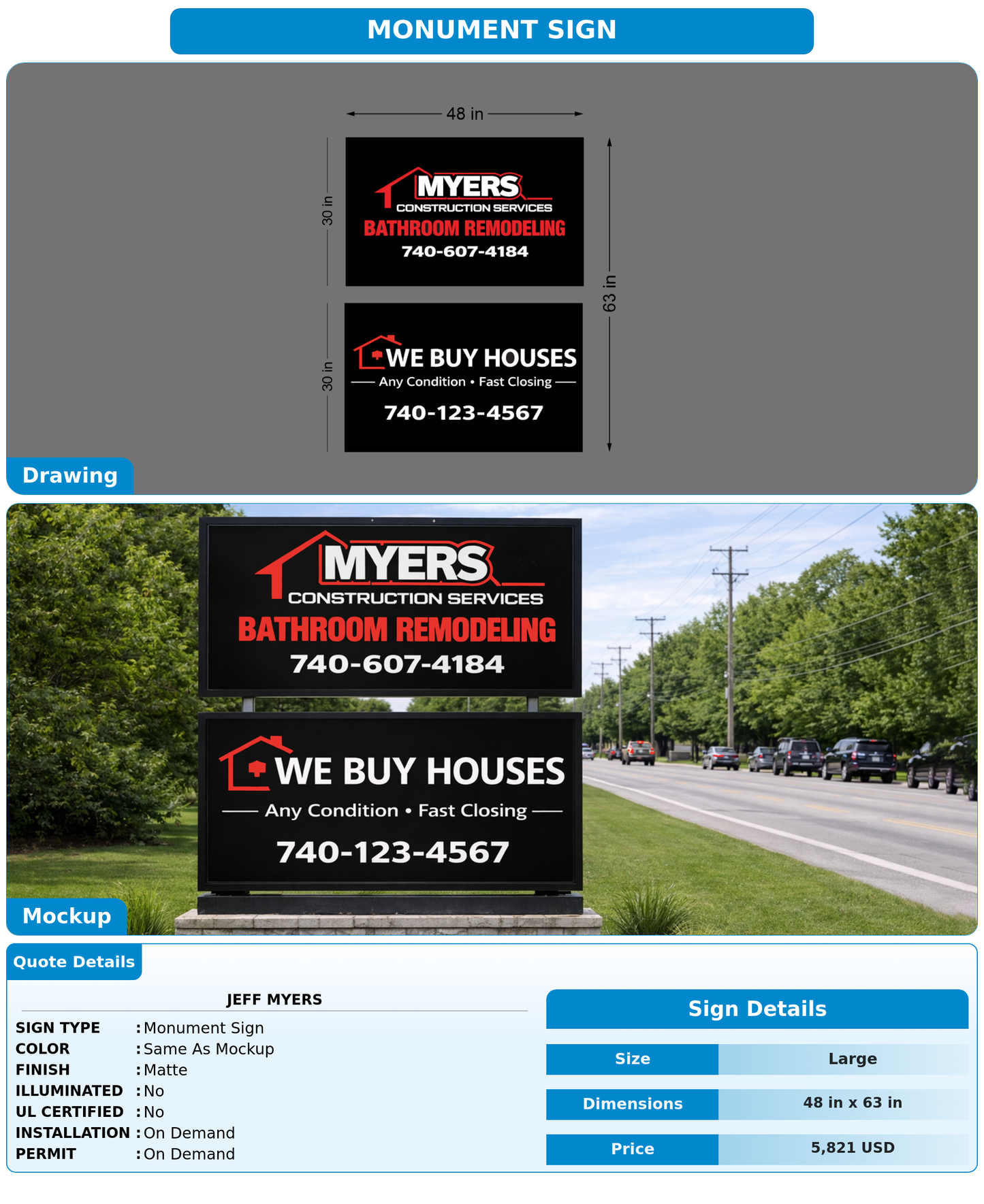 CUSTOM MOCKUP SIGN FOR Jeff Myers