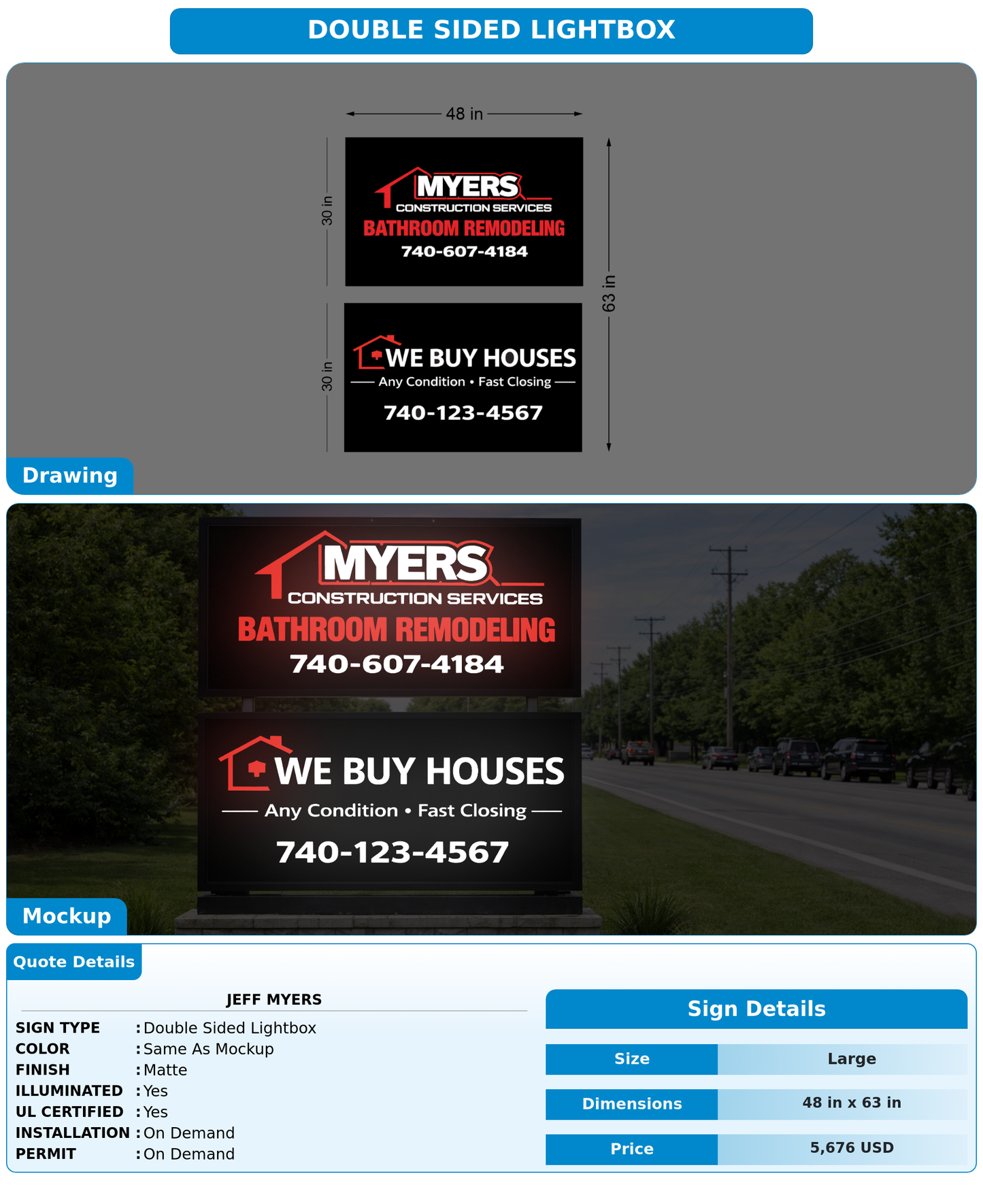 CUSTOM MOCKUP SIGN FOR Jeff Myers