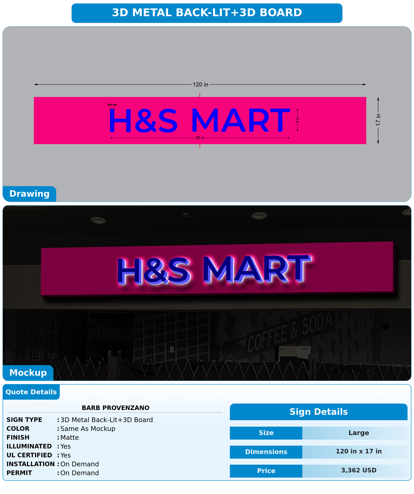 CUSTOM MOCKUP SIGN FOR Barb Provenzano