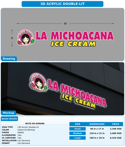 CUSTOM MOCKUP SIGN FOR Nicte ha durand