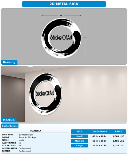 CUSTOM MOCKUP SIGN FOR Marisela