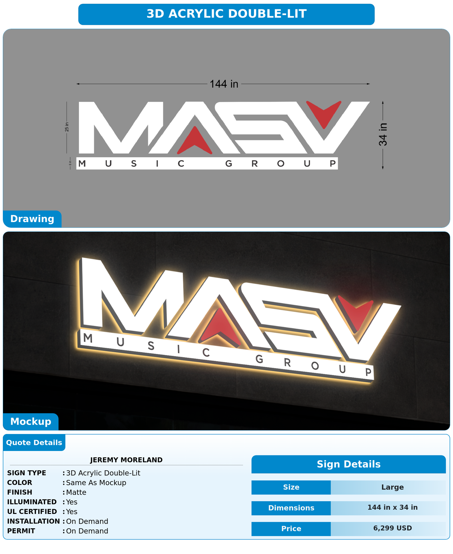 CUSTOM MOCKUP SIGN FOR Jeremy Moreland