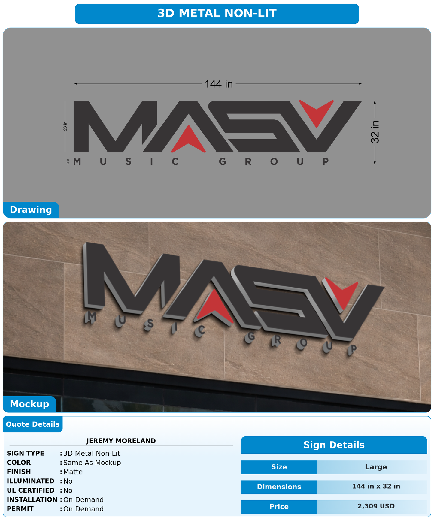 CUSTOM MOCKUP SIGN FOR Jeremy Moreland