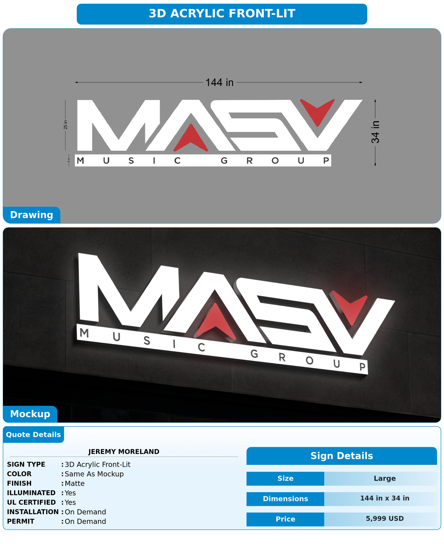 CUSTOM MOCKUP SIGN FOR Jeremy Moreland