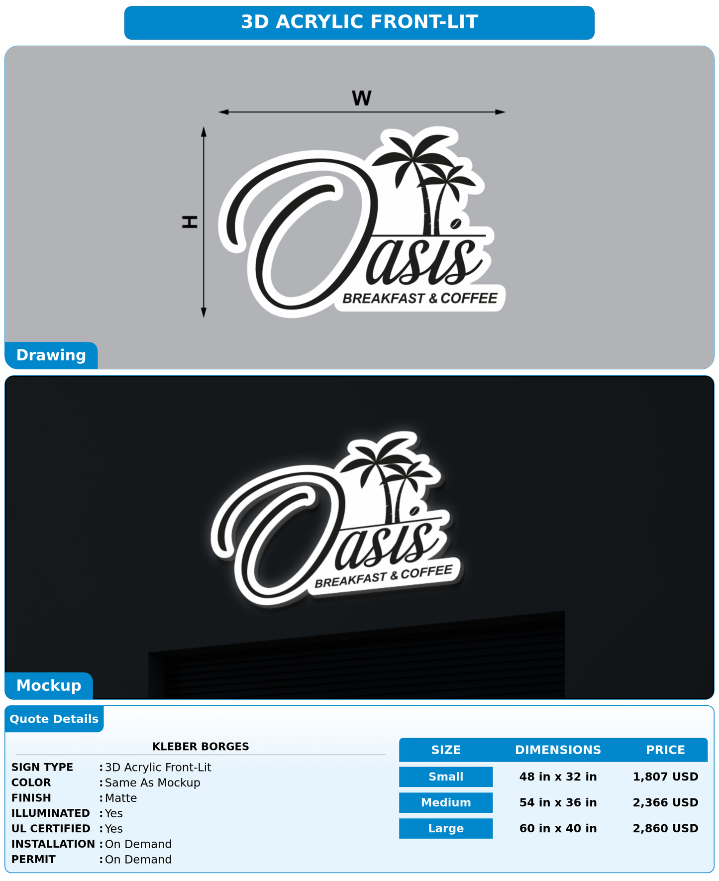 CUSTOM MOCKUP SIGN FOR Kleber Borges