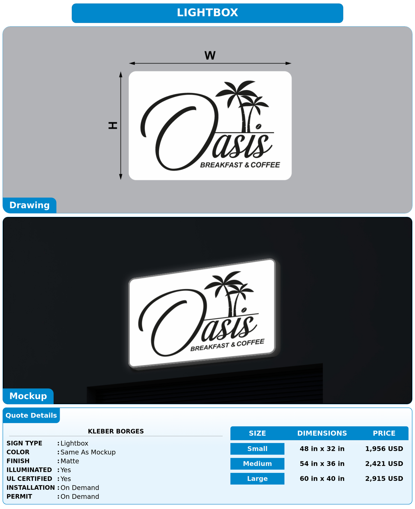 CUSTOM MOCKUP SIGN FOR Kleber Borges