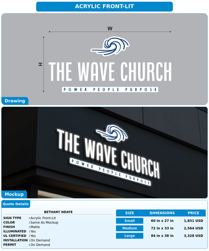 CUSTOM MOCKUP SIGN FOR Bethany Ndaye