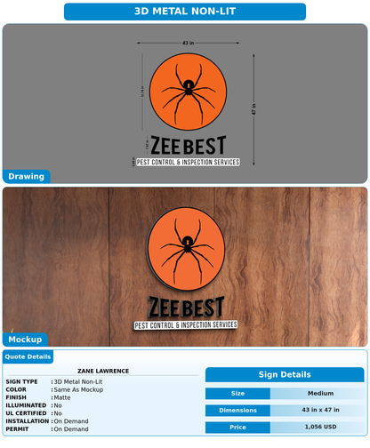 CUSTOM MOCKUP SIGN FOR Zane Lawrence