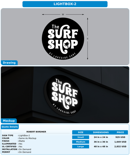 CUSTOM MOCKUP SIGN FOR Robert Bordner