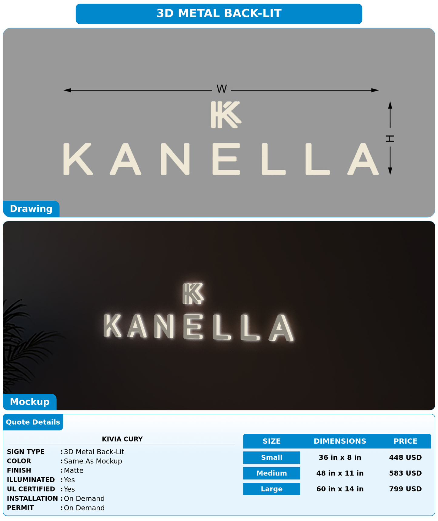 CUSTOM MOCKUP SIGN FOR Kivia Cury