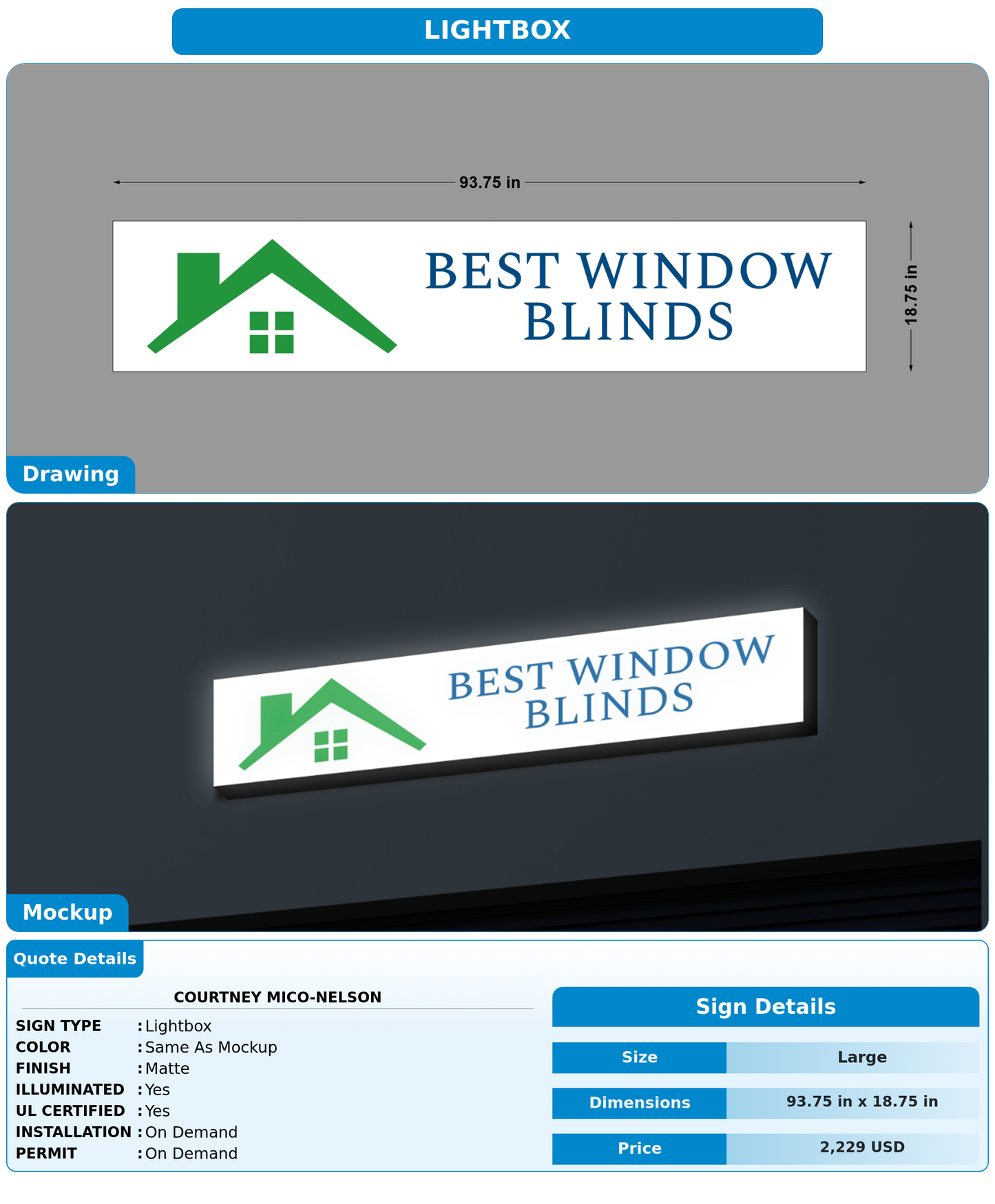 CUSTOM MOCKUP SIGN FOR Courtney Mico-Nelson