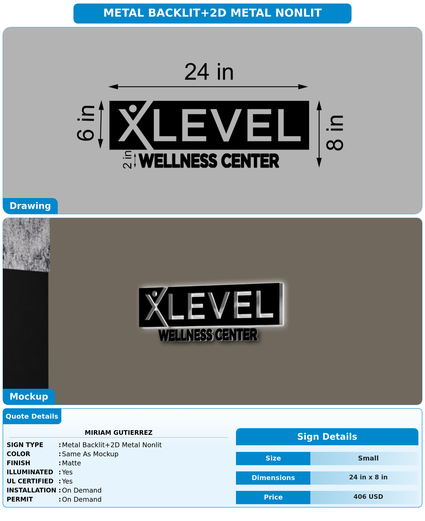 CUSTOM MOCKUP SIGN FOR MIRIAM GUTIERREZ