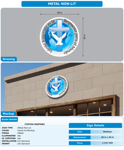 CUSTOM MOCKUP SIGN FOR cynthia martinez