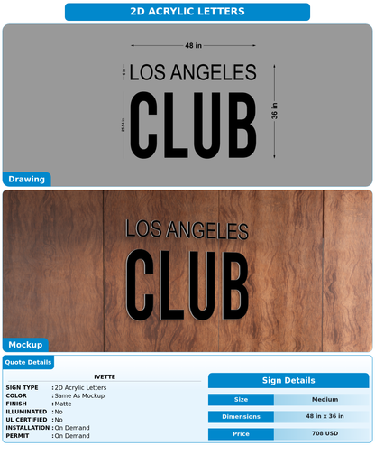CUSTOM MOCKUP SIGN FOR Ivette
