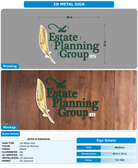 CUSTOM MOCKUP SIGN FOR Kevin W Davidson