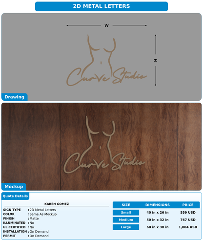 CUSTOM MOCKUP SIGN FOR Karen Gomez