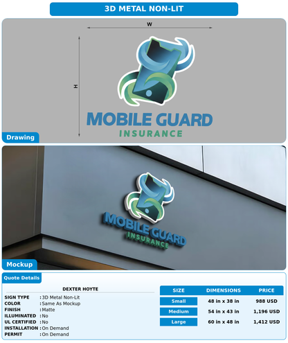 CUSTOM MOCKUP SIGN FOR Dexter Hoyte