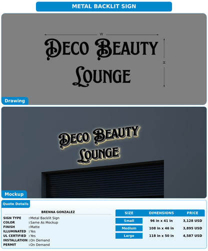CUSTOM MOCKUP SIGN FOR Brenna Gonzalez