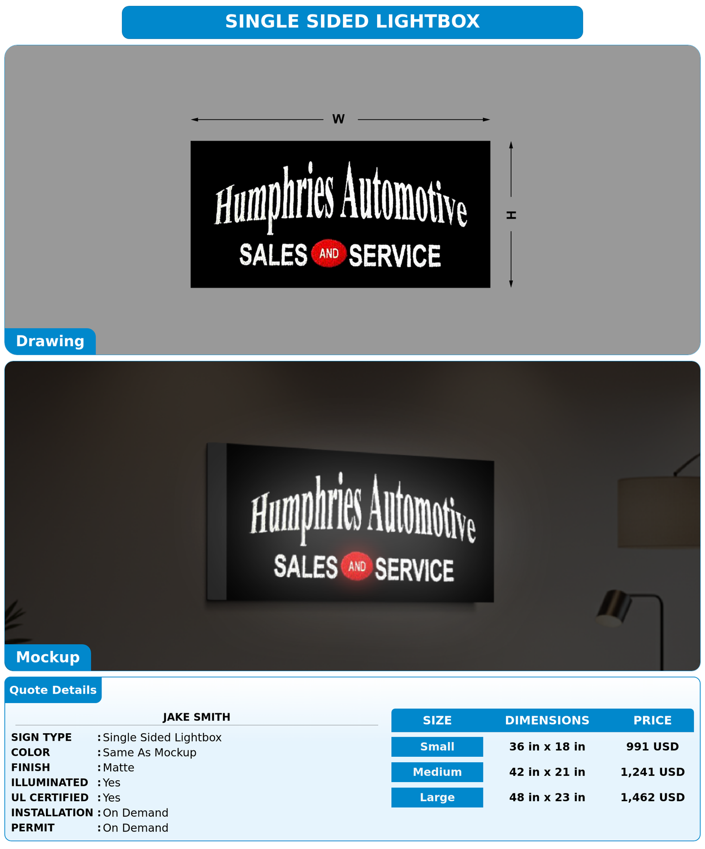 CUSTOM MOCKUP SIGN FOR Jake Smith