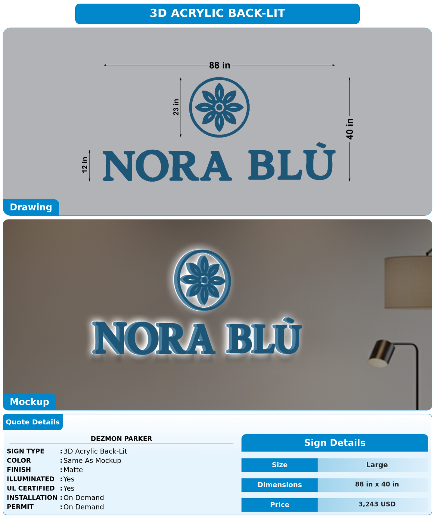 CUSTOM MOCKUP SIGN FOR Dezmon Parker