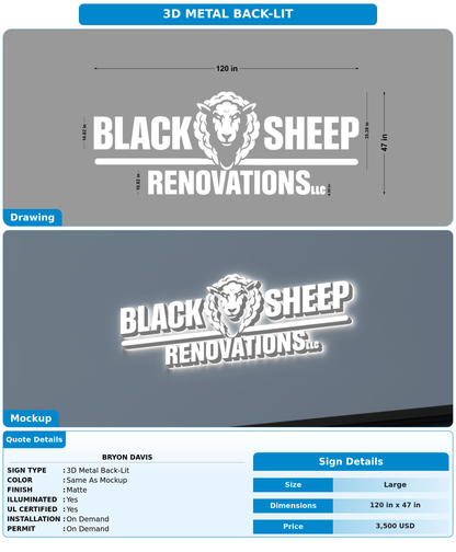 CUSTOM MOCKUP SIGN FOR Bryon Davis