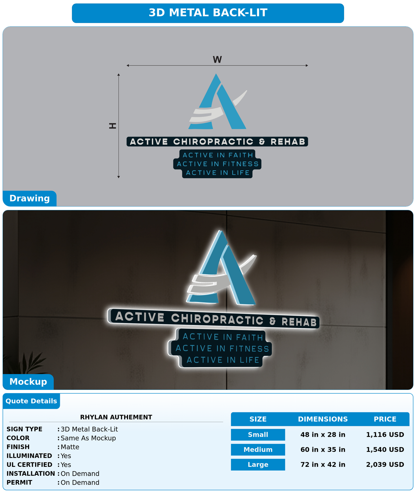 CUSTOM MOCKUP SIGN FOR Rhylan Authement