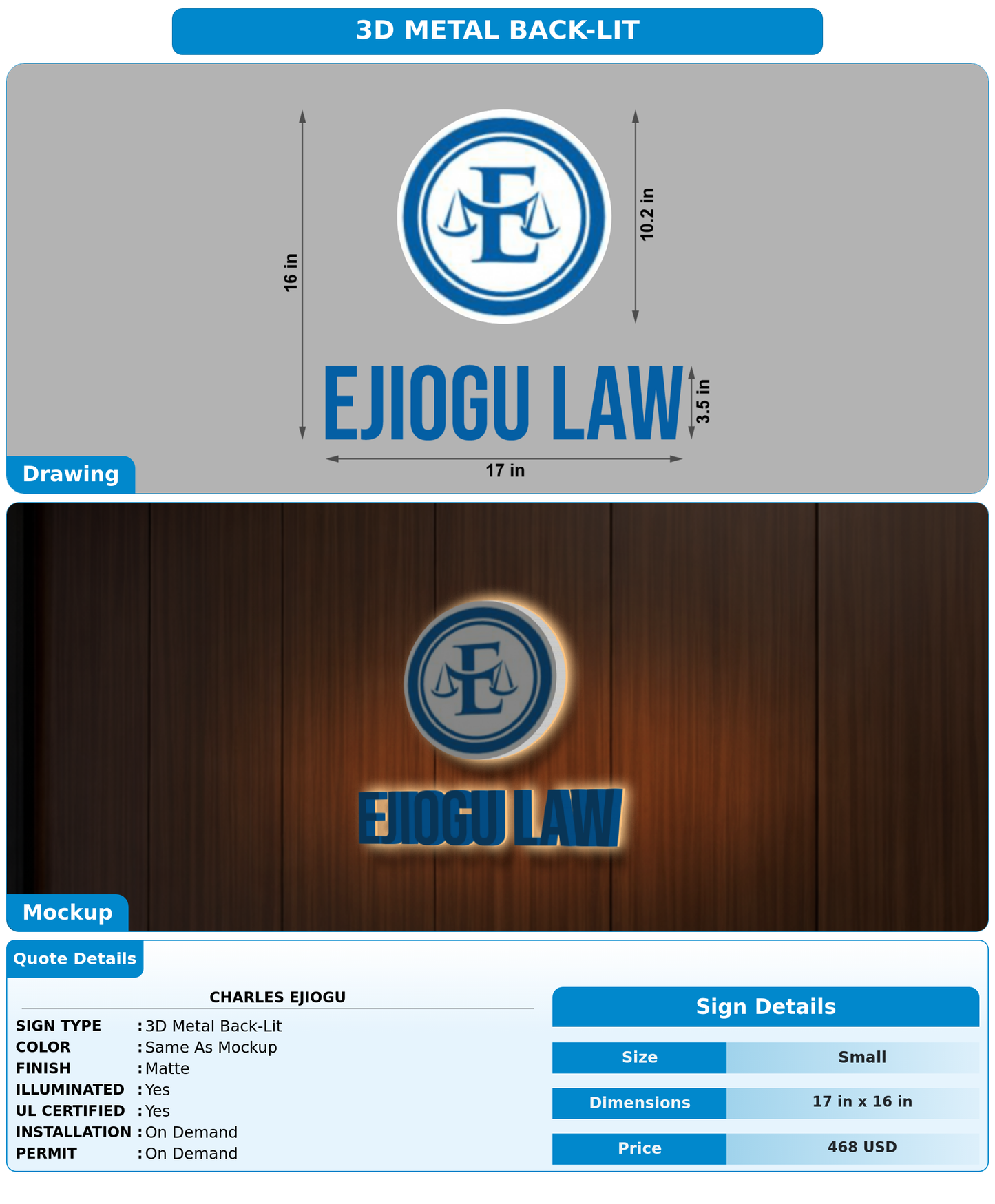 CUSTOM MOCKUP SIGN FOR Charles Ejiogu
