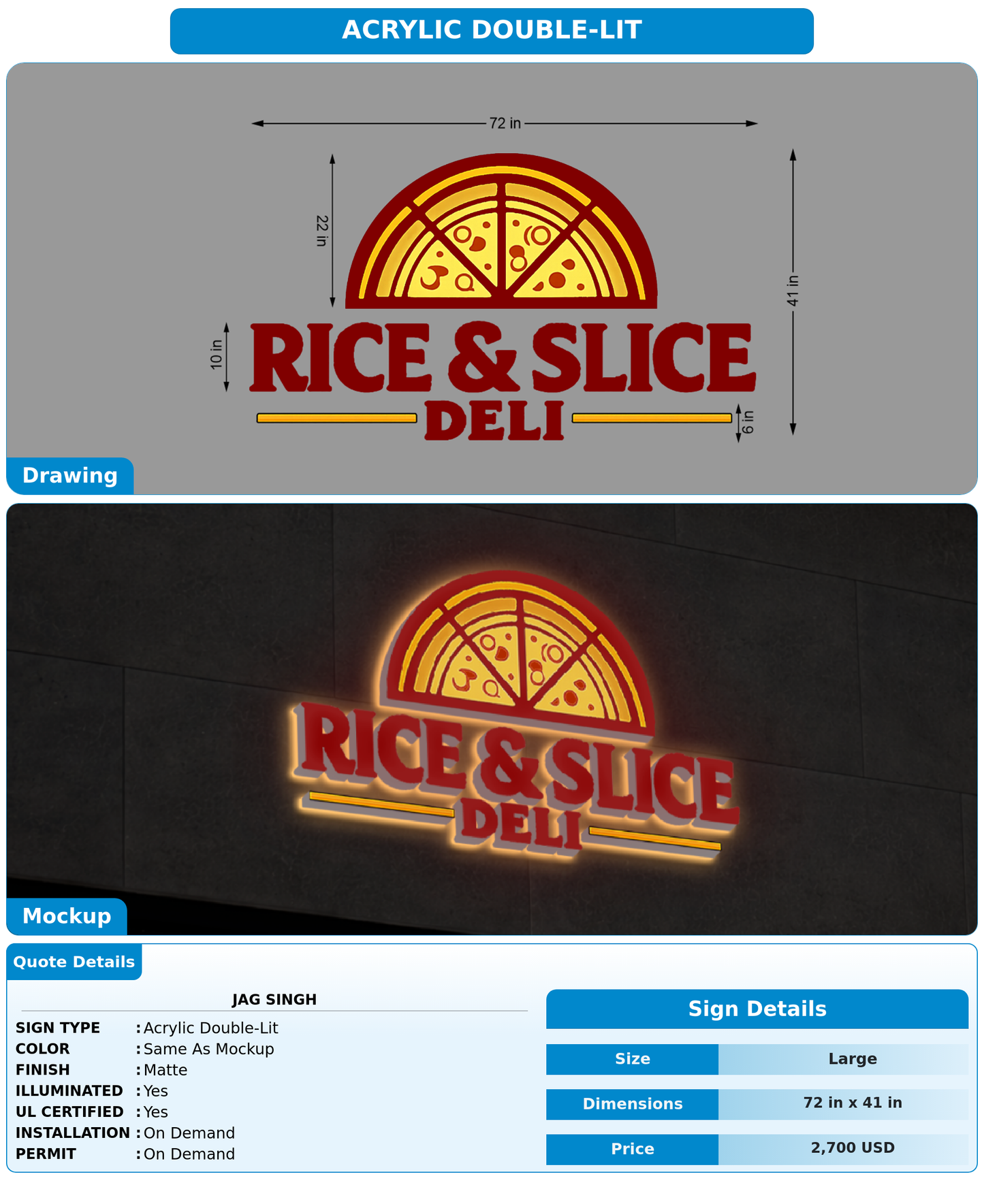 CUSTOM MOCKUP SIGN FOR Jag Singh