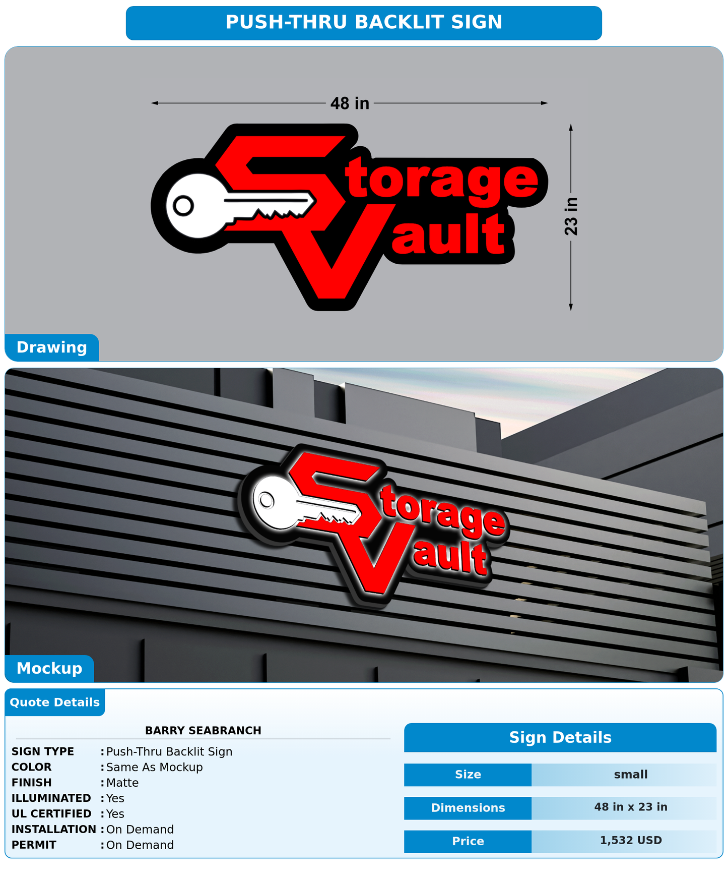 CUSTOM MOCKUP SIGN FOR Barry Seabranch