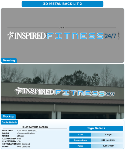 CUSTOM MOCKUP SIGN FOR Helen Patricia Barrow