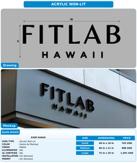 CUSTOM MOCKUP SIGN FOR Kiani Kaaua